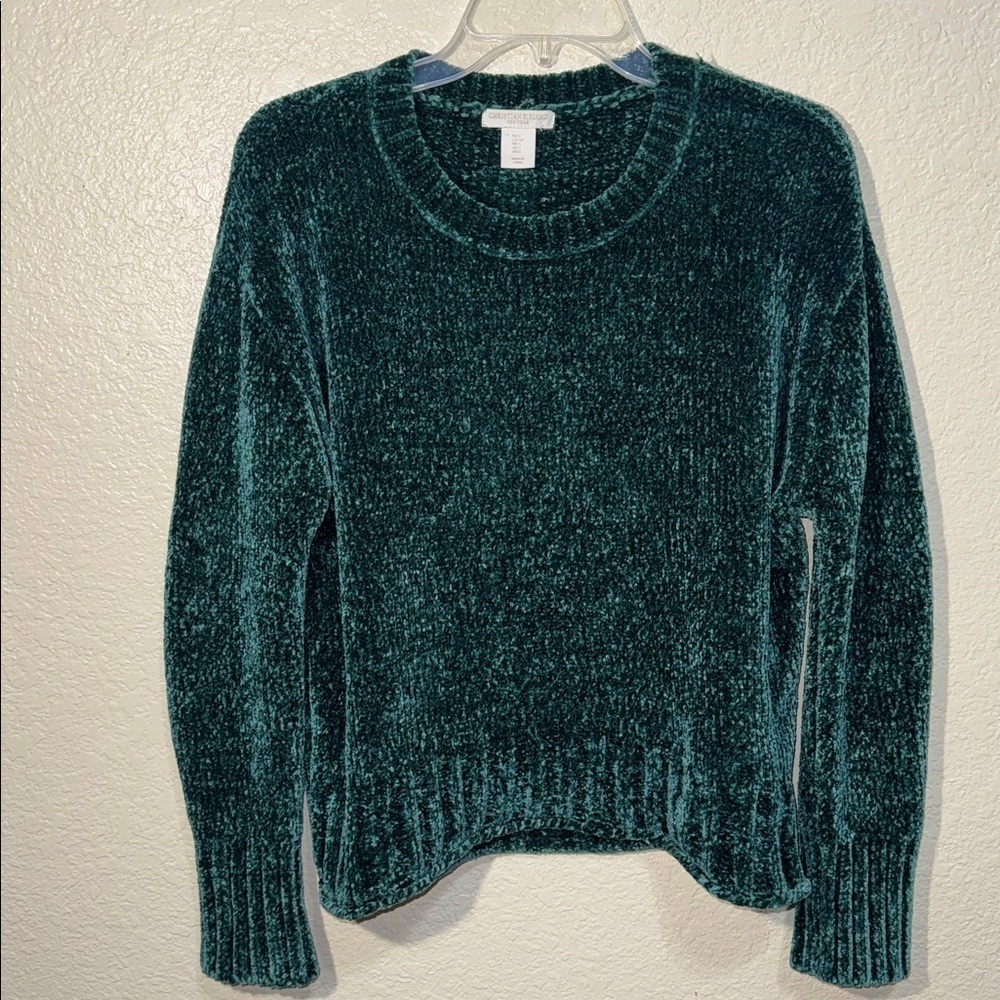 Christian Siriano Crewneck Sweater Green Women’s Small Soft Cozy